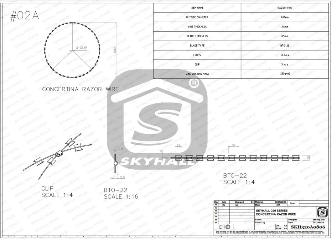 Bto 22 Cbt 60 Galvanized Rbt Razor Wire Barbed Wire for Boundary Wall Fencing